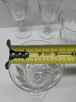 READ Set of 6 VTG Crystal Wine Glasses Unknown Maker, Val St Lambert 6