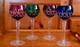 RETIRED Set of 4 AJKA Crystal Cut ARABELLA Stemmed Wine Hock Glasses 8.25 Mint