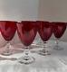 Radiant Ruby Glasses by Morgantown, Water/WINE/COCKTAIL Vintage set of 6