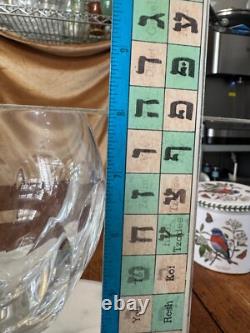Ralph Lauren Crystal Rare Vintage Edward Balloon Red Wine 5 Glasses 8 inch tall