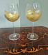 Randy Strong 22 Carat Gold Leaf Wine Glasses Rare Pair Signed 1988