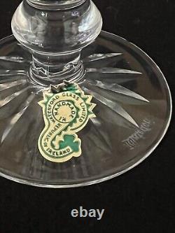 Rare 12-PC SET Vintage Waterford Crystal Eileen Wine Glasses Signed + Stickers