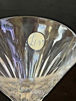 Rare 12-PC SET Vintage Waterford Crystal Eileen Wine Glasses Signed + Stickers