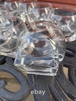 Rare 1960/1970s Vintage Art Deco clear Wine/Whiskey Cocktail Glass, Set Of 8