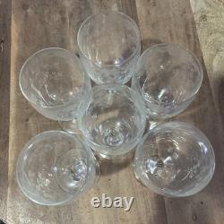 Rare Find! Cleo St Louis Crystal Wine Glasses Vintage Set Of 6