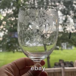 Rare Find! Cleo St Louis Crystal Wine Glasses Vintage Set Of 6