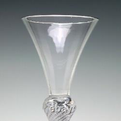 Rare Georgian Wine Glass, 18th Century Air Twist c1750