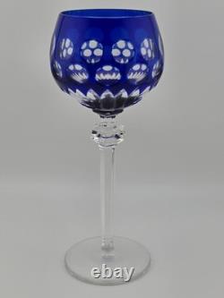 Rare Set Of 3 Vintage Barthmann Leaded Crystal Wine Cut-to-Clear Glasses