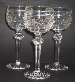 Rare VINTAGE Waterford Crystal CASTLETOWN (1968-) 4 Wine Hock Glasses 7 1/4