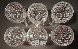 Rare VINTAGE Waterford Crystal CASTLETOWN (1968-) 6 Wine Hock Glasses 7 1/4