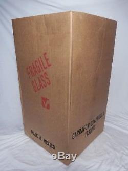 Rare Vintage 5 Gallon glass Mexico Beer Wine Water Bottle Jug with org. Box