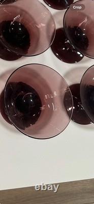 Rare Vintage Bryce Amethyst Aquarius Champagne Goblets Set of 16