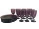 Rare Vintage Bryce Amethyst Aquarius Glassware Set (1950s) Water Goblets, Wine