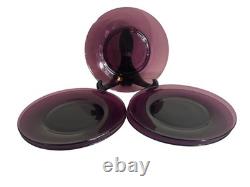 Rare Vintage Bryce Amethyst Aquarius Glassware Set (1950s) Water Goblets, Wine