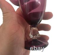 Rare Vintage Bryce Amethyst Aquarius Glassware Set (1950s) Water Goblets, Wine