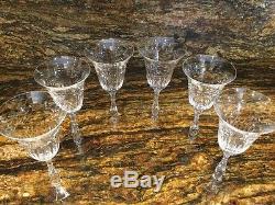 Rare Vintage Cut Crystal Wine Glasses (set Of 6) Reduced