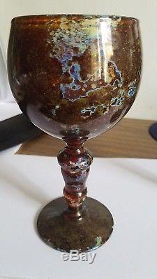Rare, Vintage Red Moss Agate Wine Goblet/glass Set Made In Poland. Neiman Marcus