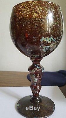 Rare, Vintage Red Moss Agate Wine Goblet/glass Set Made In Poland. Neiman Marcus