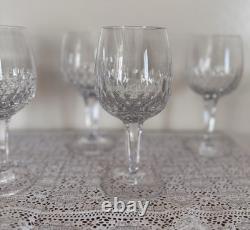 Rare! Vintage! Set Of 6 -Royal Doulton Clarendon Crystal 7 Wine Glasses