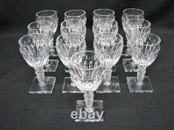 Rare Vtg. Set of 13 Hawkes St. George Hand Cut Square Base Wine/Dessert Glasses