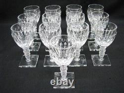 Rare Vtg. Set of 13 Hawkes St. George Hand Cut Square Base Wine/Dessert Glasses