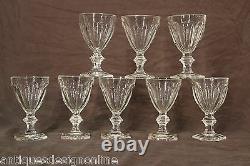 Rare set 34 antique Georgian crystal wine glasses quality engraved Empire 1800s