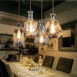 Retro Decanter Glass Wine Bottle Pendant Light Ceiling Lights Lamp Shade Vintage
