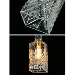 Retro Decanter Glass Wine Bottle Pendant Light Ceiling Lights Lamp Shade Vintage