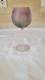 Reuven Art Nouveau Vintage Frosted Satin Stem Hand Painted Glass set of 4