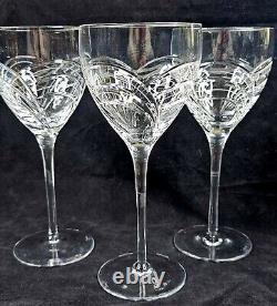 Rogaska Crystal MAESTRO Arch Design Water Wine Glasses 7.5-8.25 Vtg Set of 4