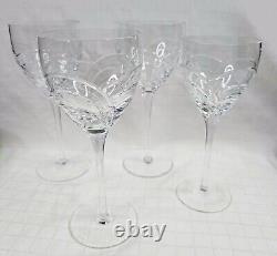 Rogaska Crystal MAESTRO Arch Design Water Wine Glasses 7.5-8.25 Vtg Set of 4