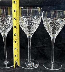 Rogaska Crystal MAESTRO Arch Design Water Wine Glasses 7.5-8.25 Vtg Set of 4