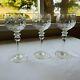 Rogaska Gallia Balloon Wine Glasses 8 Goblets Etched Crystal Vintage Signed