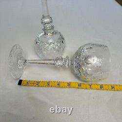 Rogaska Gallia Balloon Wine Glasses 8 Goblets Etched Crystal Vintage Signed