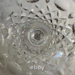 Rogaska Gallia Balloon Wine Glasses 8 Goblets Etched Crystal Vintage Signed