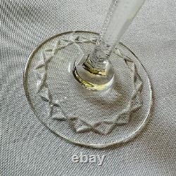 Rogaska Gallia Balloon Wine Glasses 8 Goblets Etched Crystal Vintage Signed