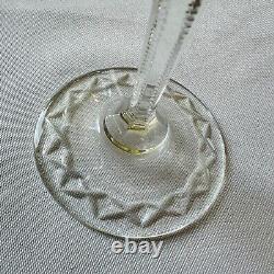 Rogaska Gallia Balloon Wine Glasses 8 Goblets Etched Crystal Vintage Signed