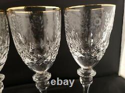 Rogaska Gallia Gold 4 Crystal Wine Glasses Republic of Slovenia