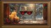 Romantic Vintage Two Elegant Wine Glasses Oil Painting Gold Frame Art Tv Screensaver 4k