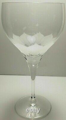 Rosenthal Studio Line Crystal LOTUS BLOSSOMS Wine Glass Goblet Set 5 Lot 6-1/2