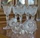 SAINT LOUIS FRANCE 7 Vintage Wine Glasses Crystal Pattern STELLA 7 1/4