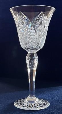 SAINT LOUIS FRANCE 7 Vintage Wine Glasses Crystal Pattern STELLA 7 1/4