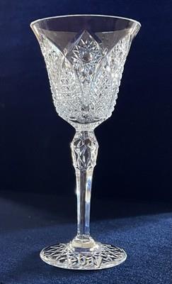 SAINT LOUIS FRANCE 7 Vintage Wine Glasses Crystal Pattern STELLA 7 1/4