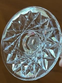 SAINT LOUIS FRANCE 7 Vintage Wine Glasses Crystal Pattern STELLA 7 1/4