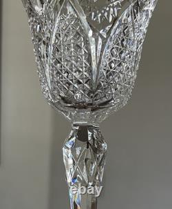 SAINT LOUIS FRANCE 7 Vintage Wine Glasses Crystal Pattern STELLA 7 1/4