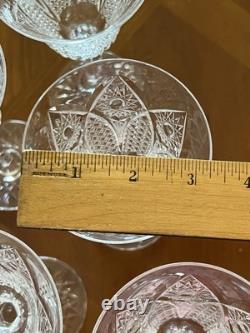 SAINT LOUIS FRANCE 7 Vintage Wine Glasses Crystal Pattern STELLA 7 1/4