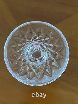 SAINT LOUIS FRANCE 7 Vintage Wine Glasses Crystal Pattern STELLA 7 1/4