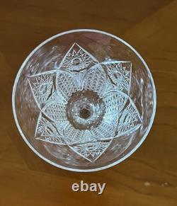 SAINT LOUIS FRANCE 7 Vintage Wine Glasses Crystal Pattern STELLA 7 1/4