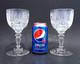 SET 2 Signed LOBMEYR MARIA THERESIA Cut Engraved Glass 7 Crystal Wine Goblets
