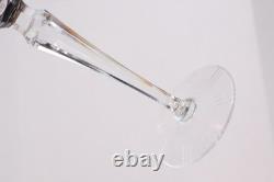 SET 5 BOHEMIAN CZECH CUT TO CLEAR CRYSTAL Hock Wine GLASSES Goblets Multicolor